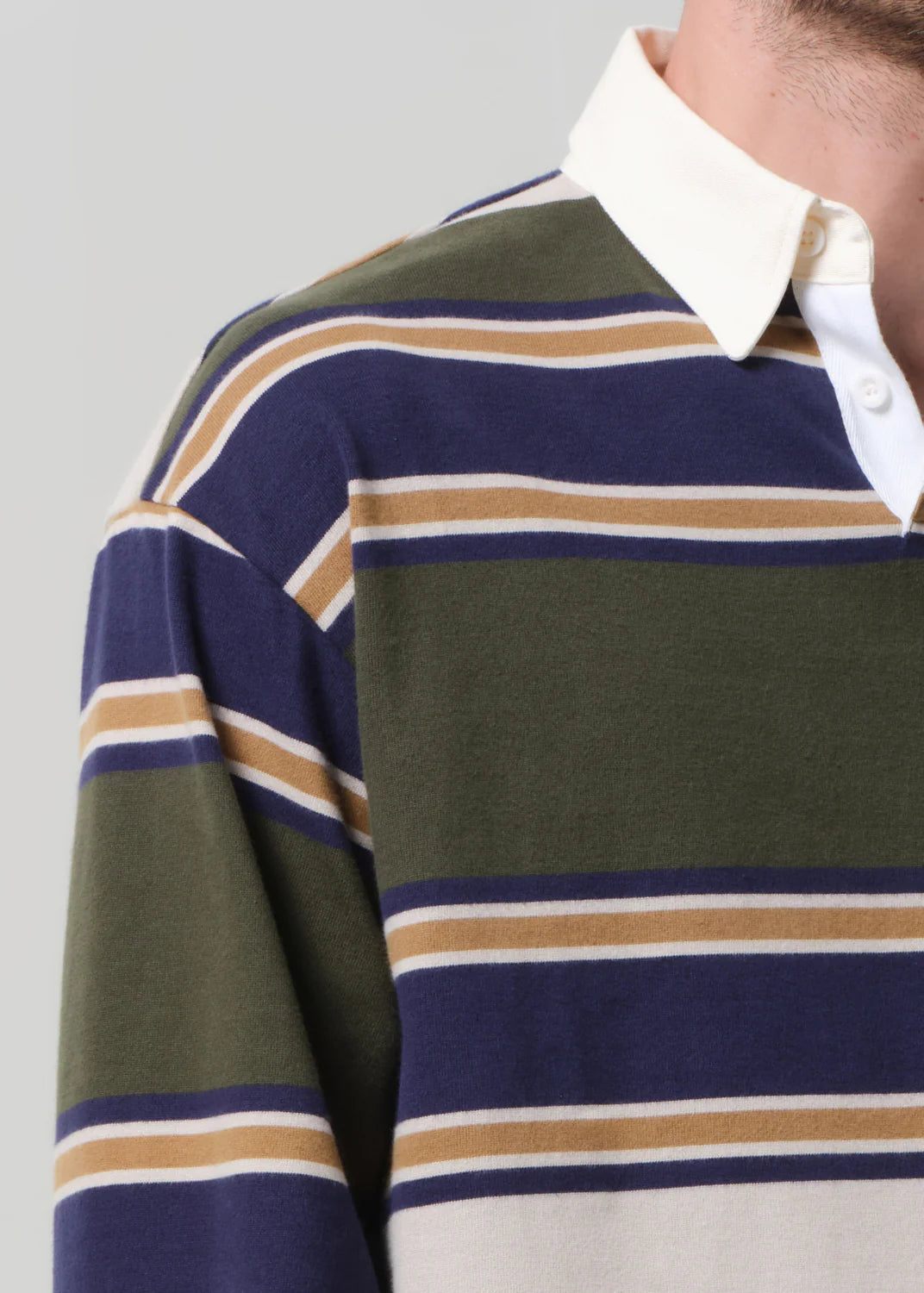 RUGBY SHIRT - GREEN STRIPE