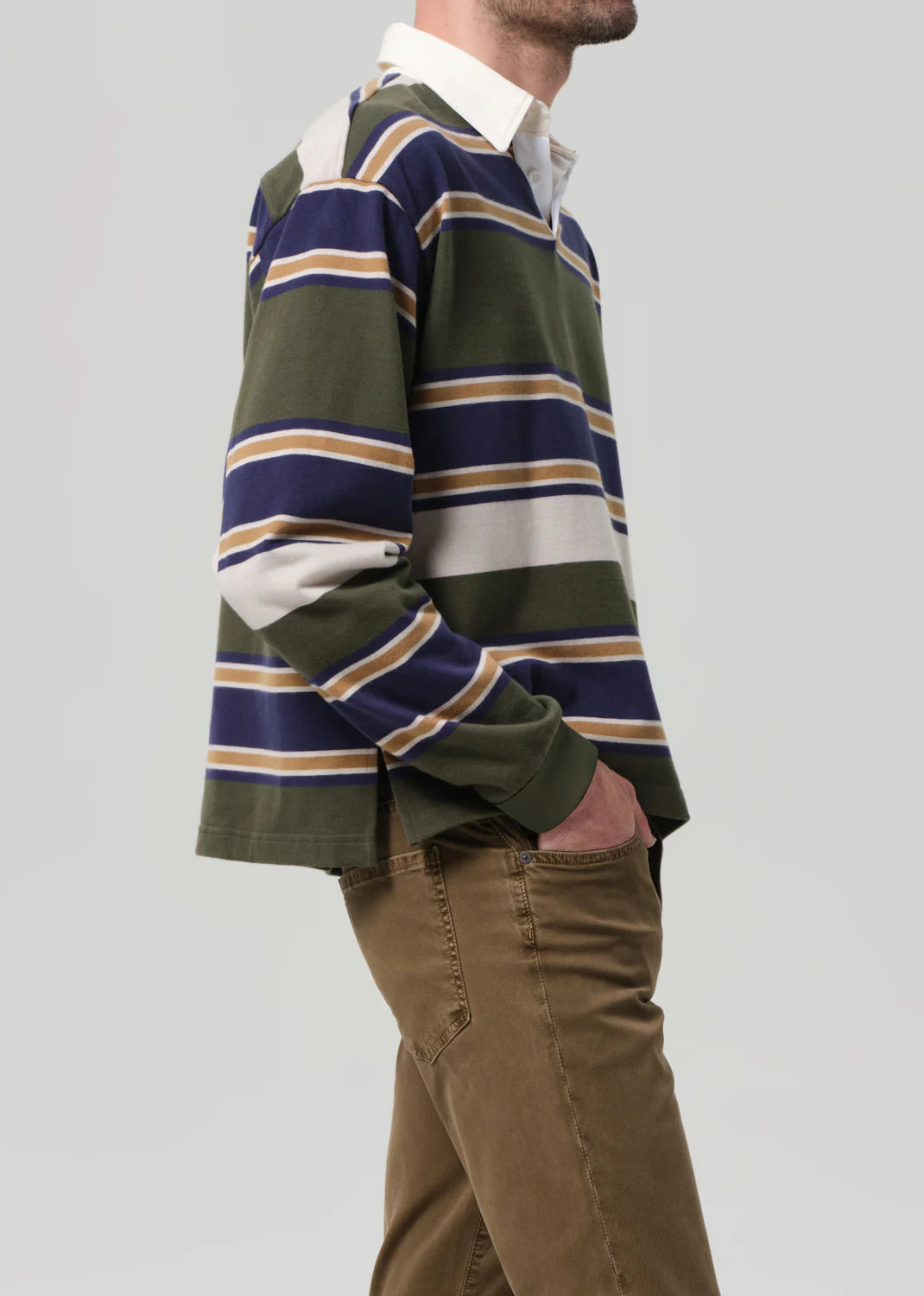 RUGBY SHIRT - GREEN STRIPE