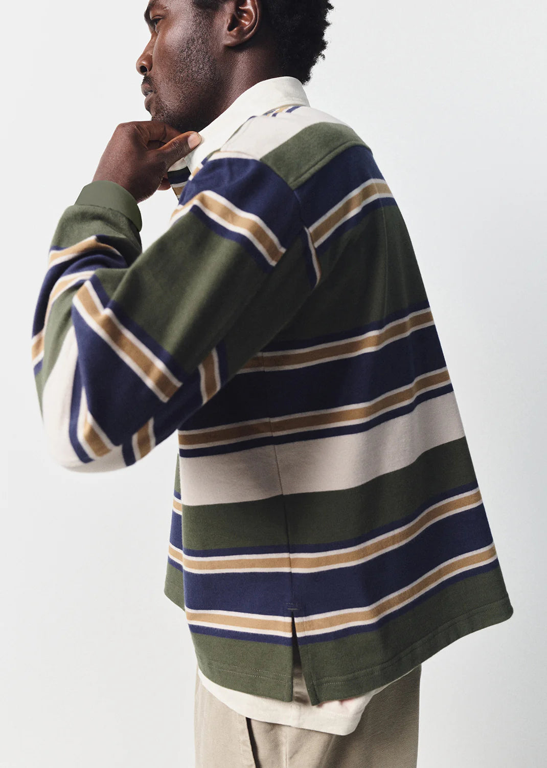 RUGBY SHIRT - GREEN STRIPE