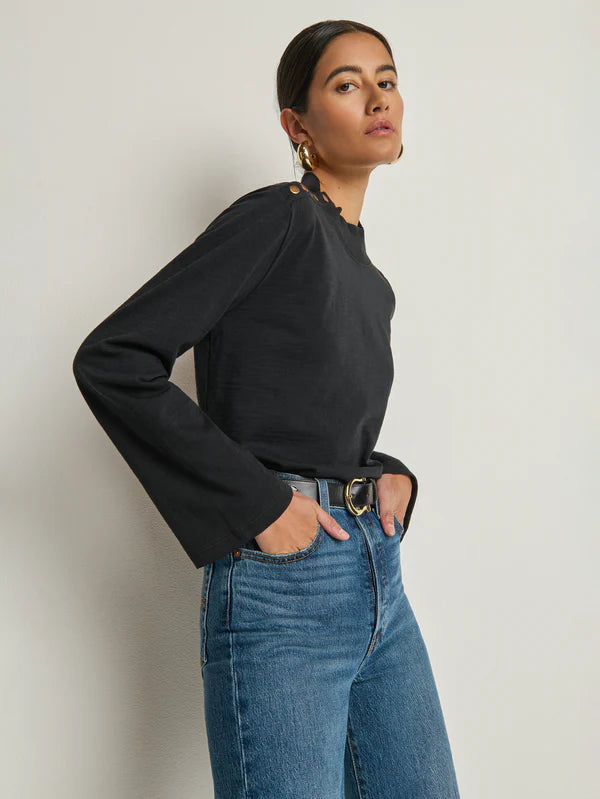NEDA L/S TOP - JET BLACK