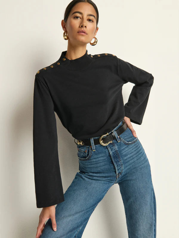 NEDA L/S TOP - JET BLACK