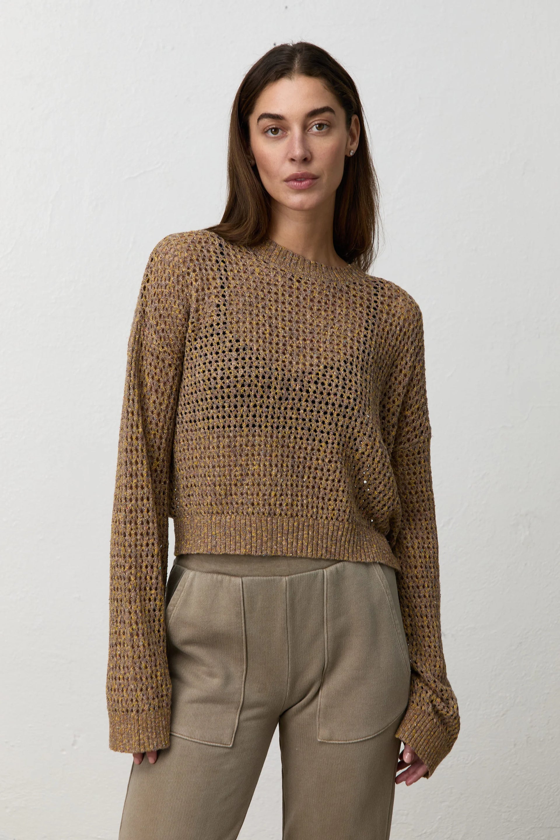 TS-BLAYNE CROCHET CREW - SAND DUNE