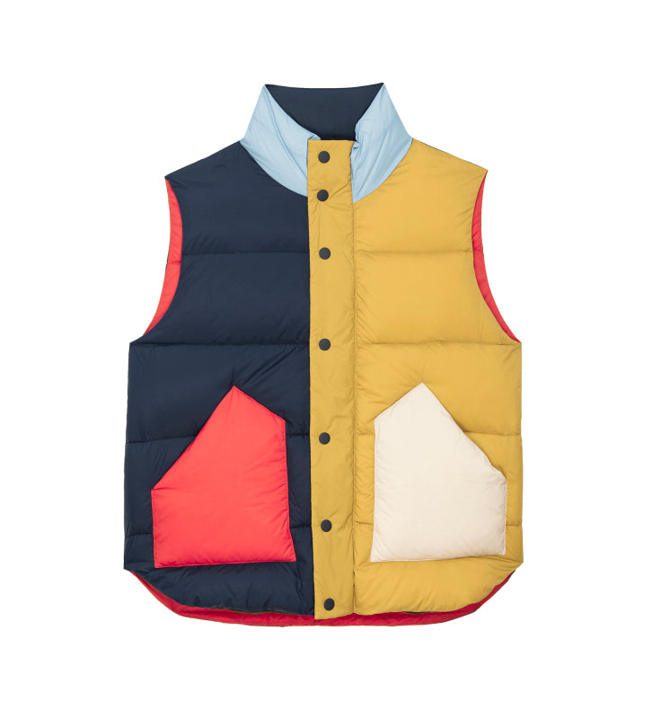 THE DOWN POLAR VEST - COLORBLOCK