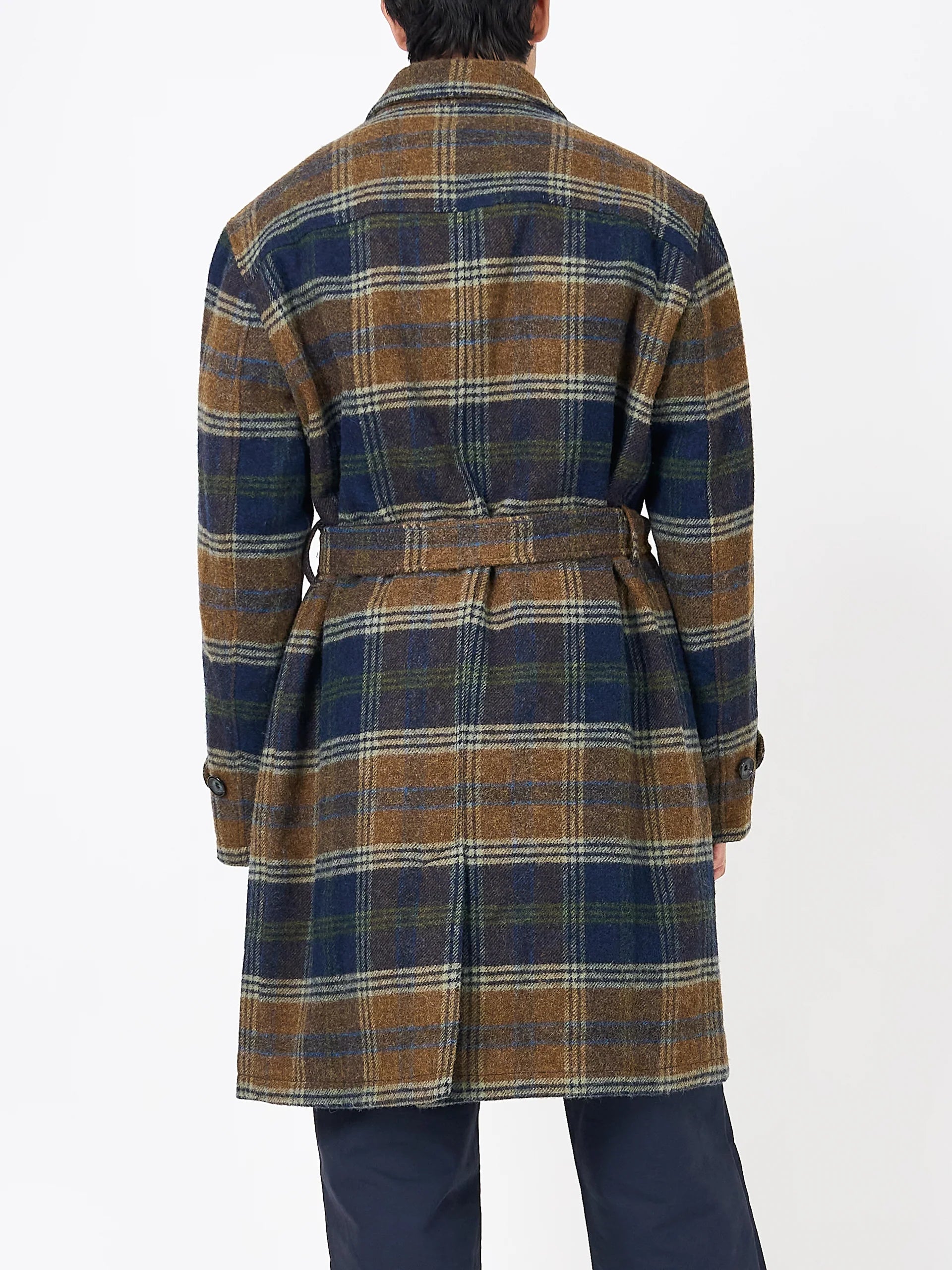 GRANDPA COAT - NAVY/GINGER CHECK - Assembly Showroom GRANDPA COAT - NAVY/GINGER CHECK - Assembly Showroom