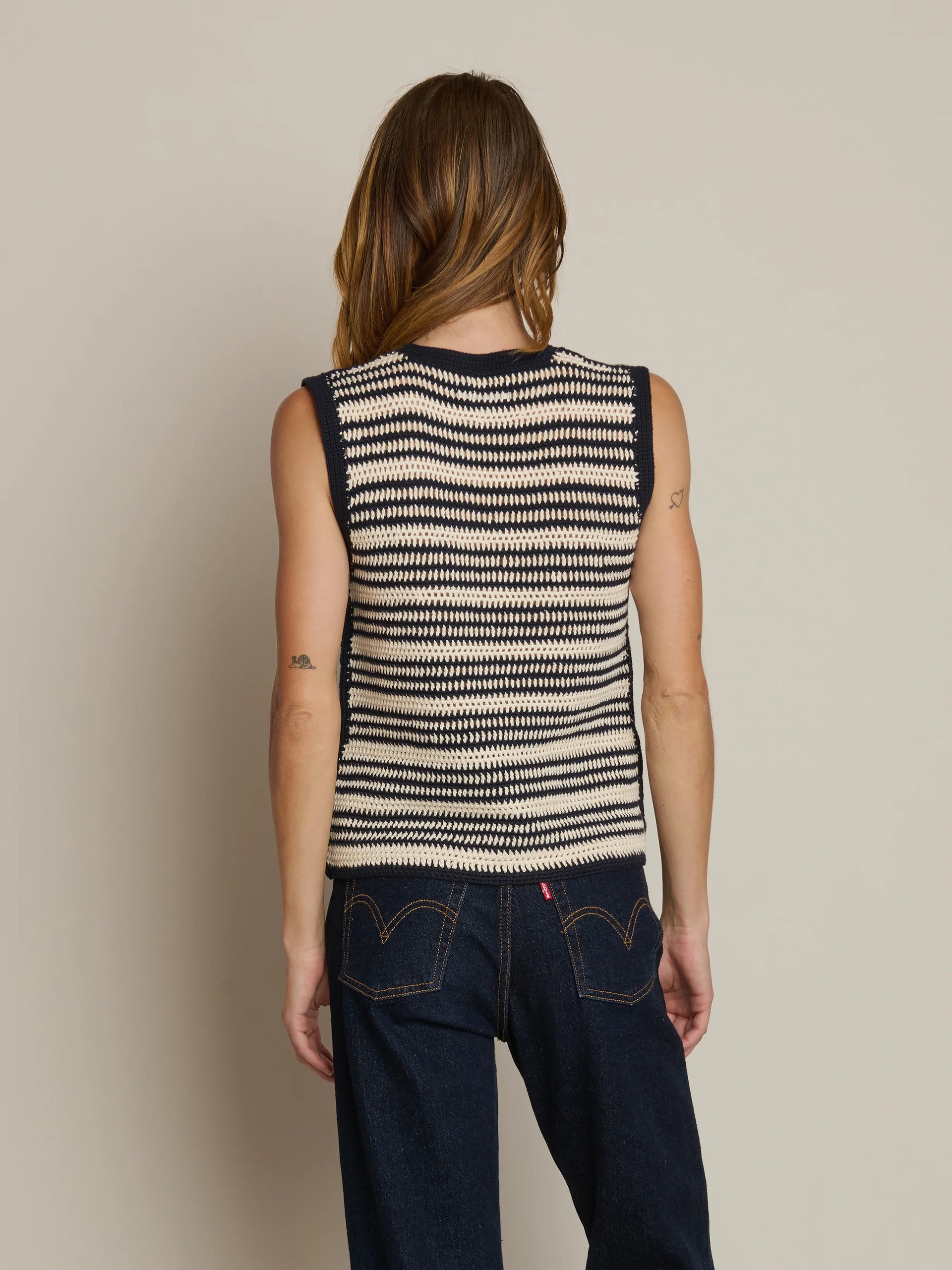 PRISCILLA CROCHET TANK - STRIPE