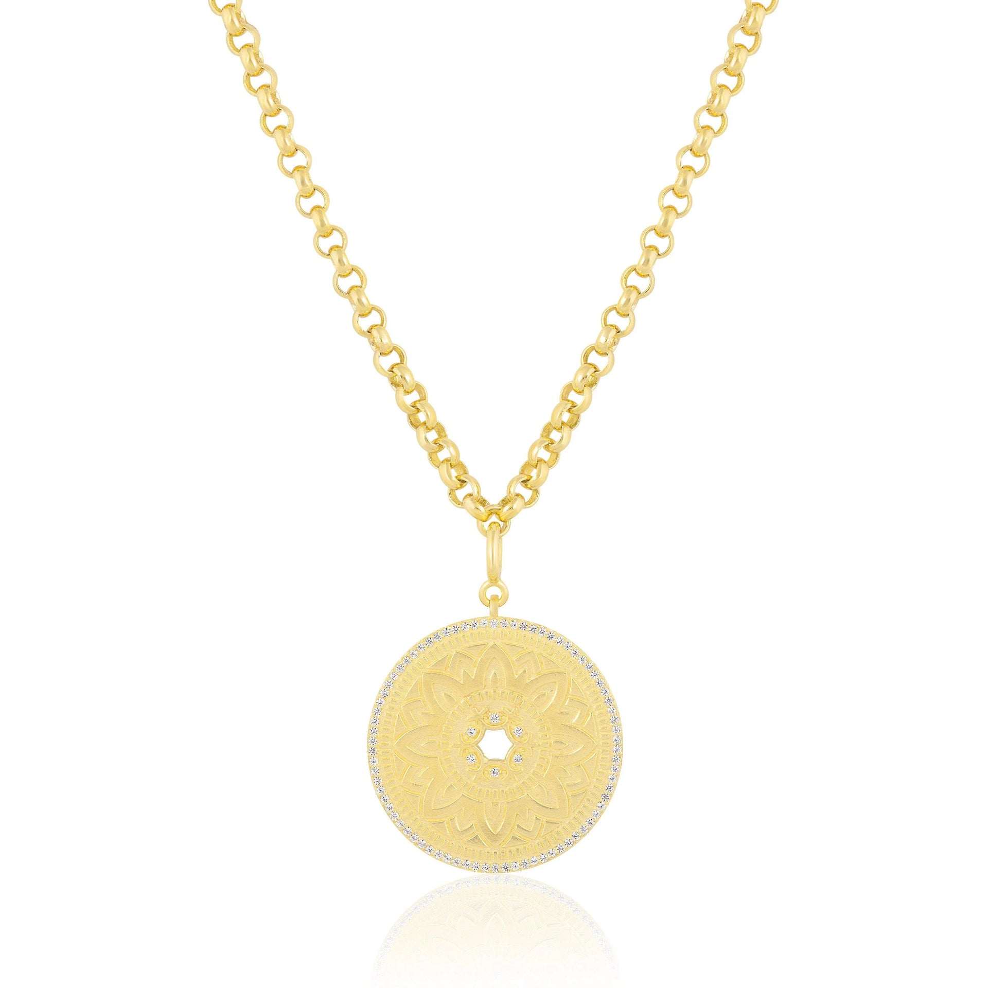 ANITA TILE PENDANT - GOLD PLATE