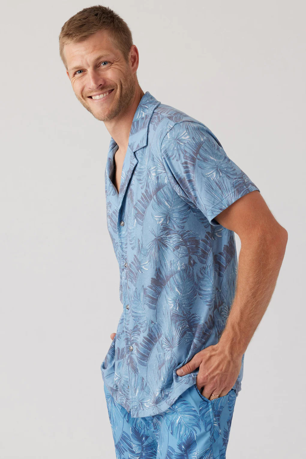 FLORAL CABANA SHIRT - ATLANTIC