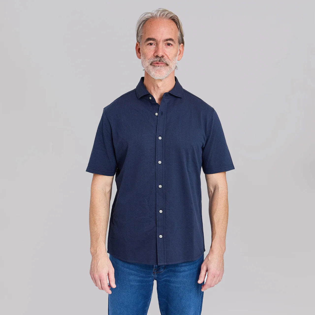 THE COLO S/S GEO SHIRT - NAVY