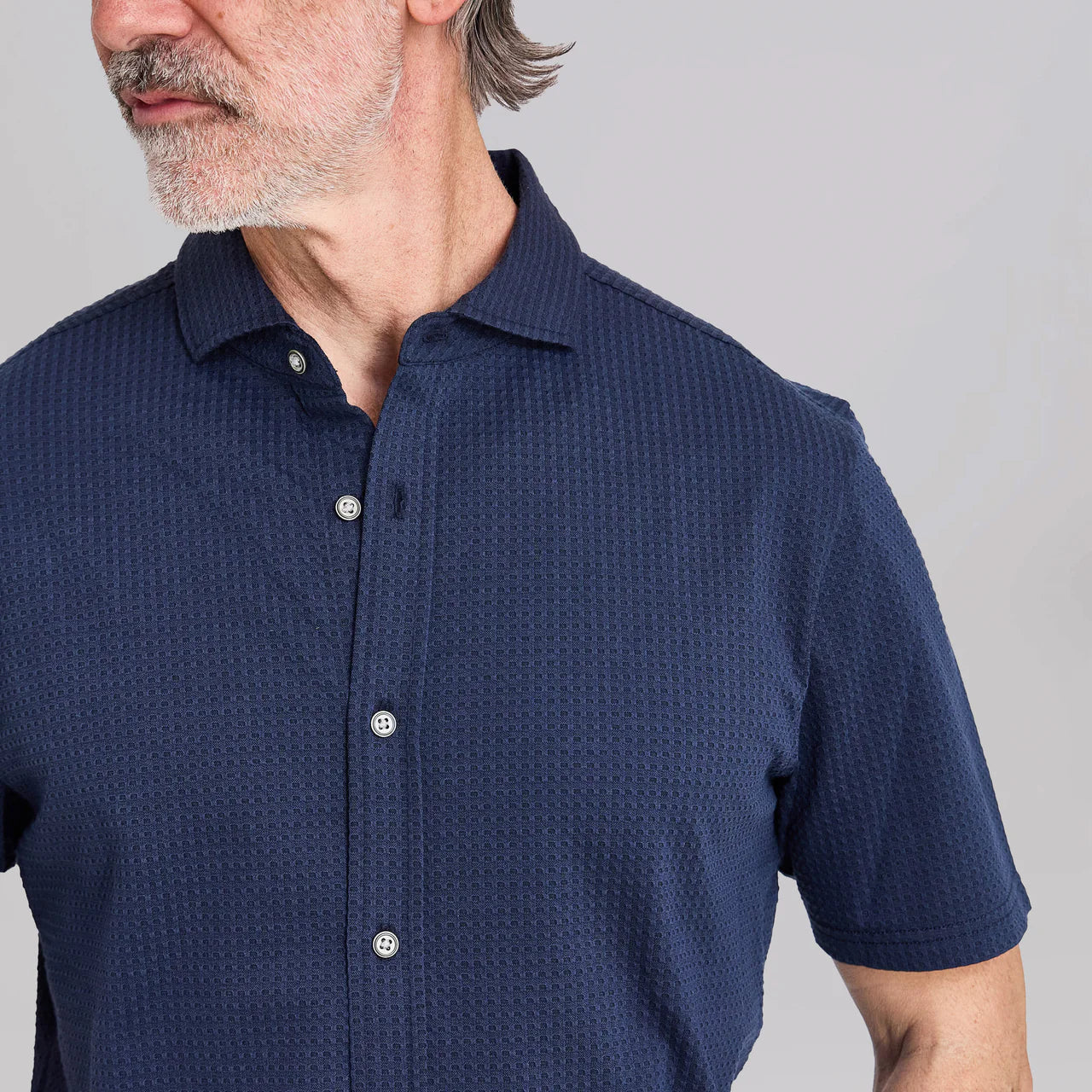 THE COLO S/S GEO SHIRT - NAVY
