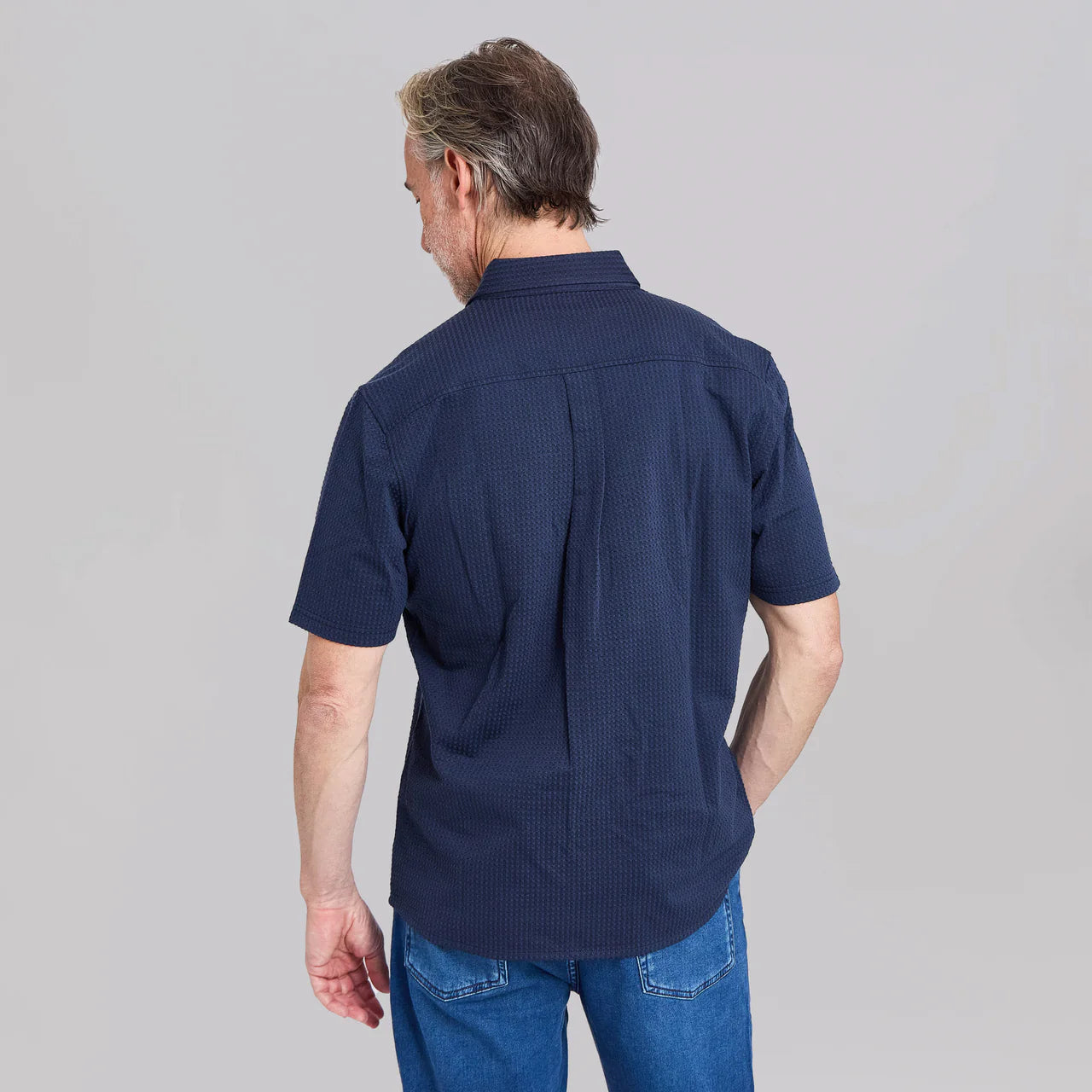 THE COLO S/S GEO SHIRT - NAVY