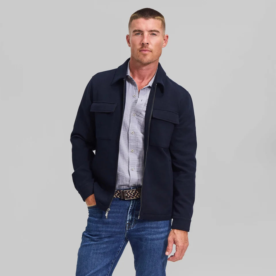 THE WREN SHIRT JACKET - NAVY