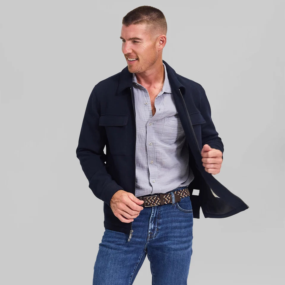 THE WREN SHIRT JACKET - NAVY