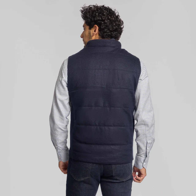 THE RUPERT WOOL/CASHMERE VEST - NAVY