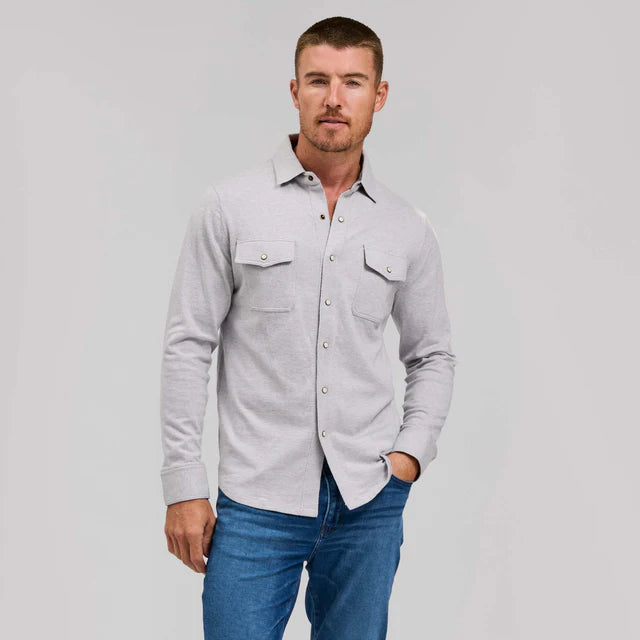 THE WAYLAN MERINO SWEATER - LIGHT GREY