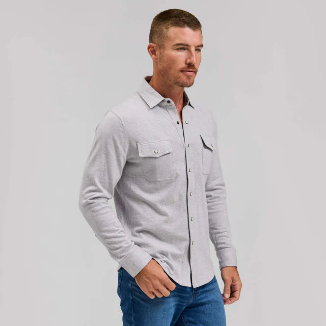 THE WAYLAN MERINO SWEATER - LIGHT GREY