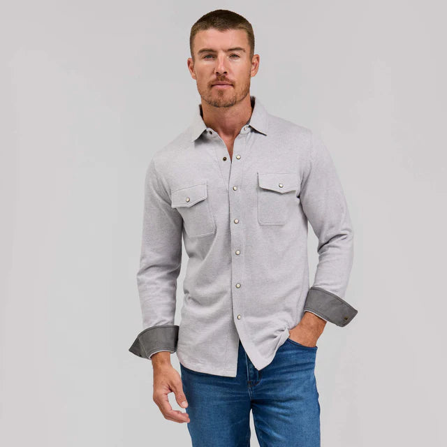 THE WAYLAN MERINO SWEATER - LIGHT GREY