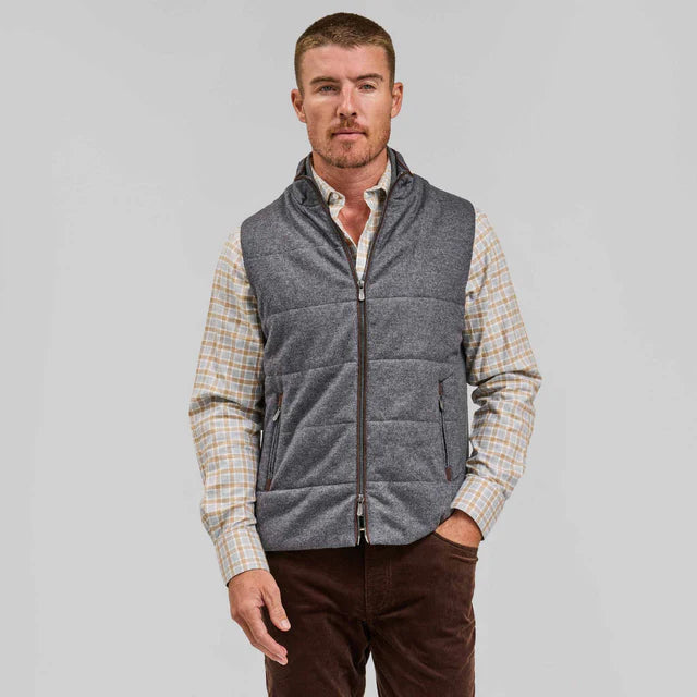 THE RUPERT WOOL/CASHMERE VEST - GREY