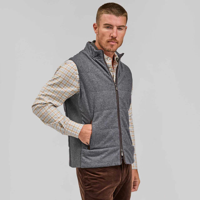THE RUPERT WOOL/CASHMERE VEST - GREY