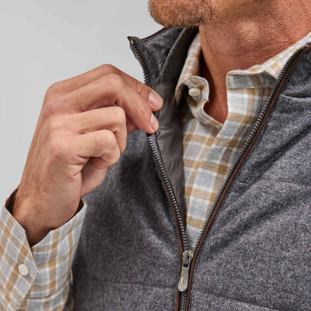 THE RUPERT WOOL/CASHMERE VEST - GREY