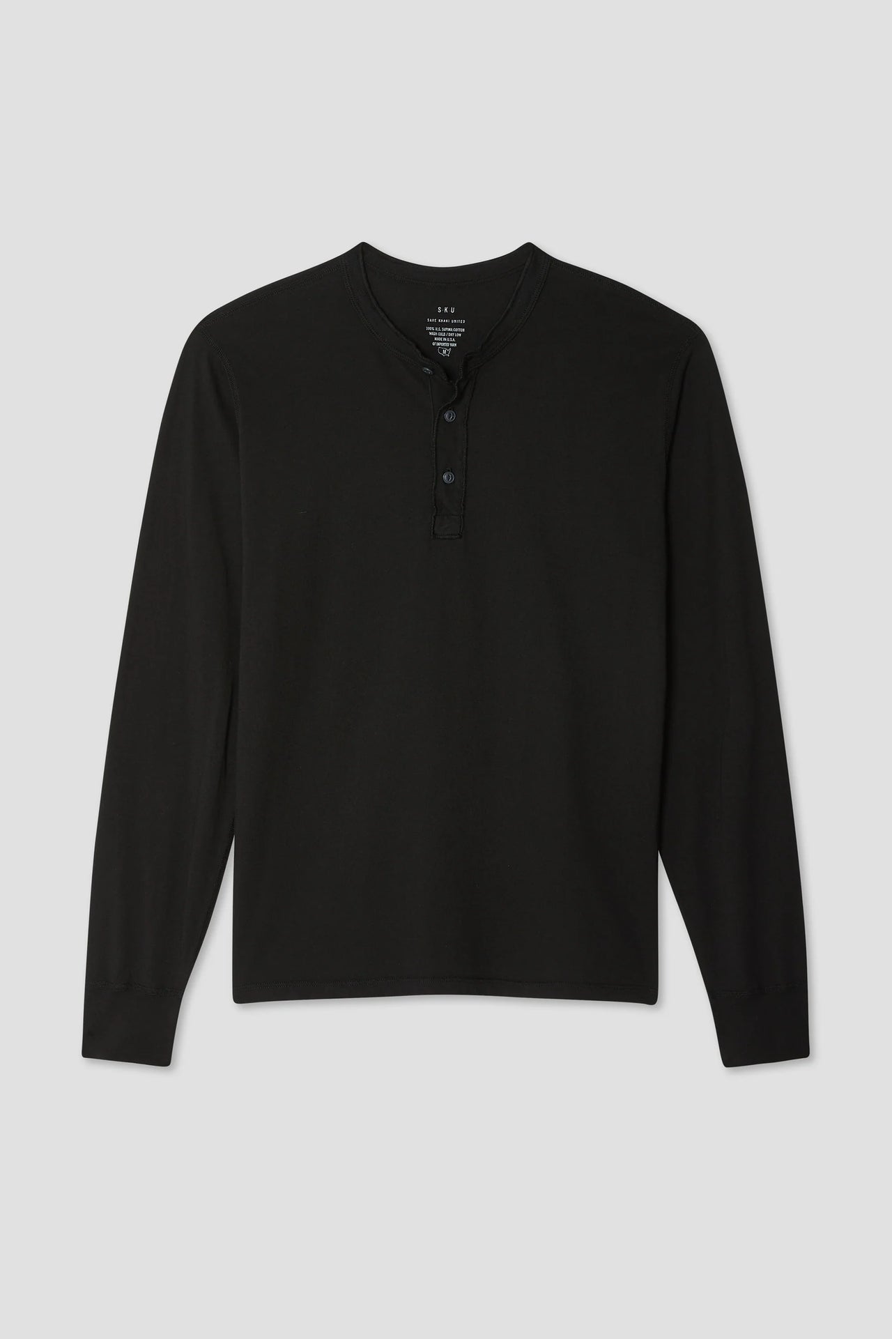 L/S SUPIMA JERSEY HENLEY