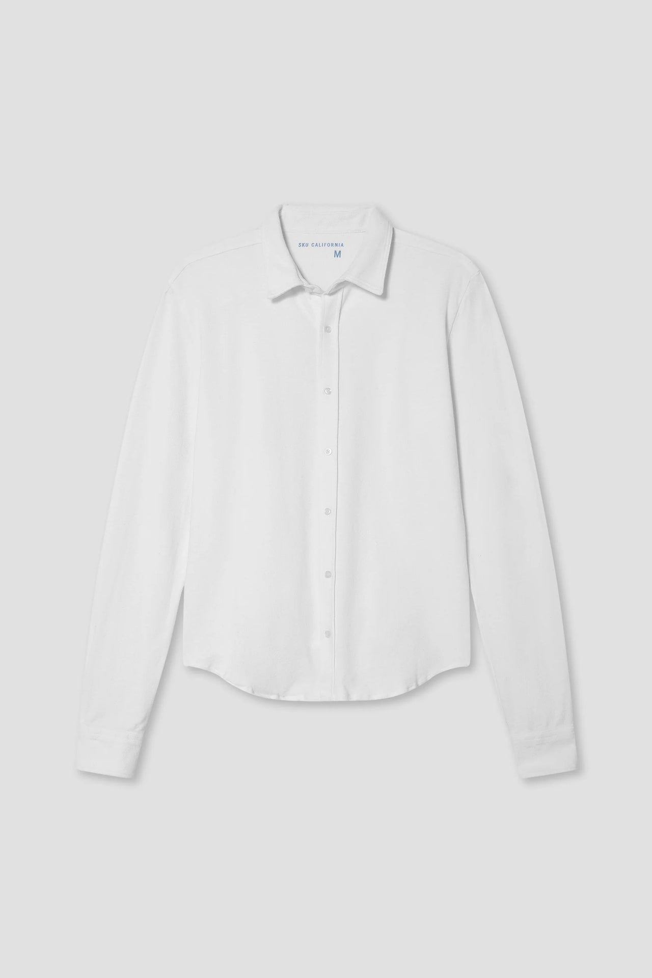 L/S PIQUE EASY SHIRT - WHITE