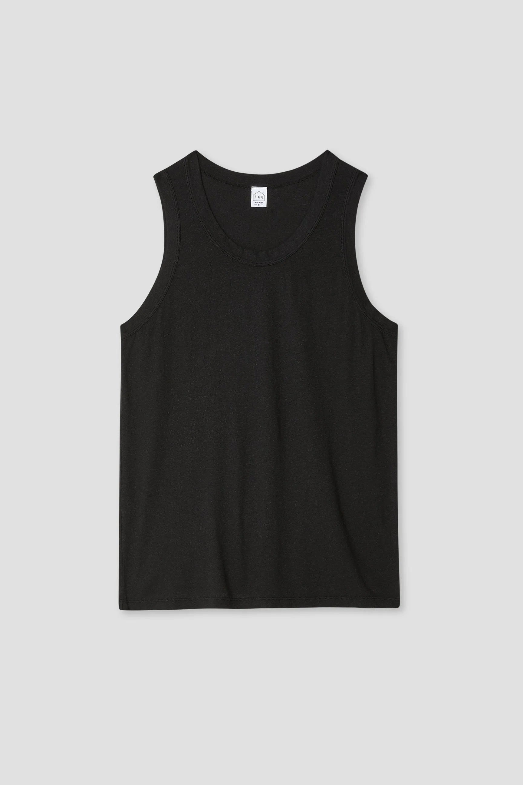 ORGANIC COTTON HEMP TANK - BLACK