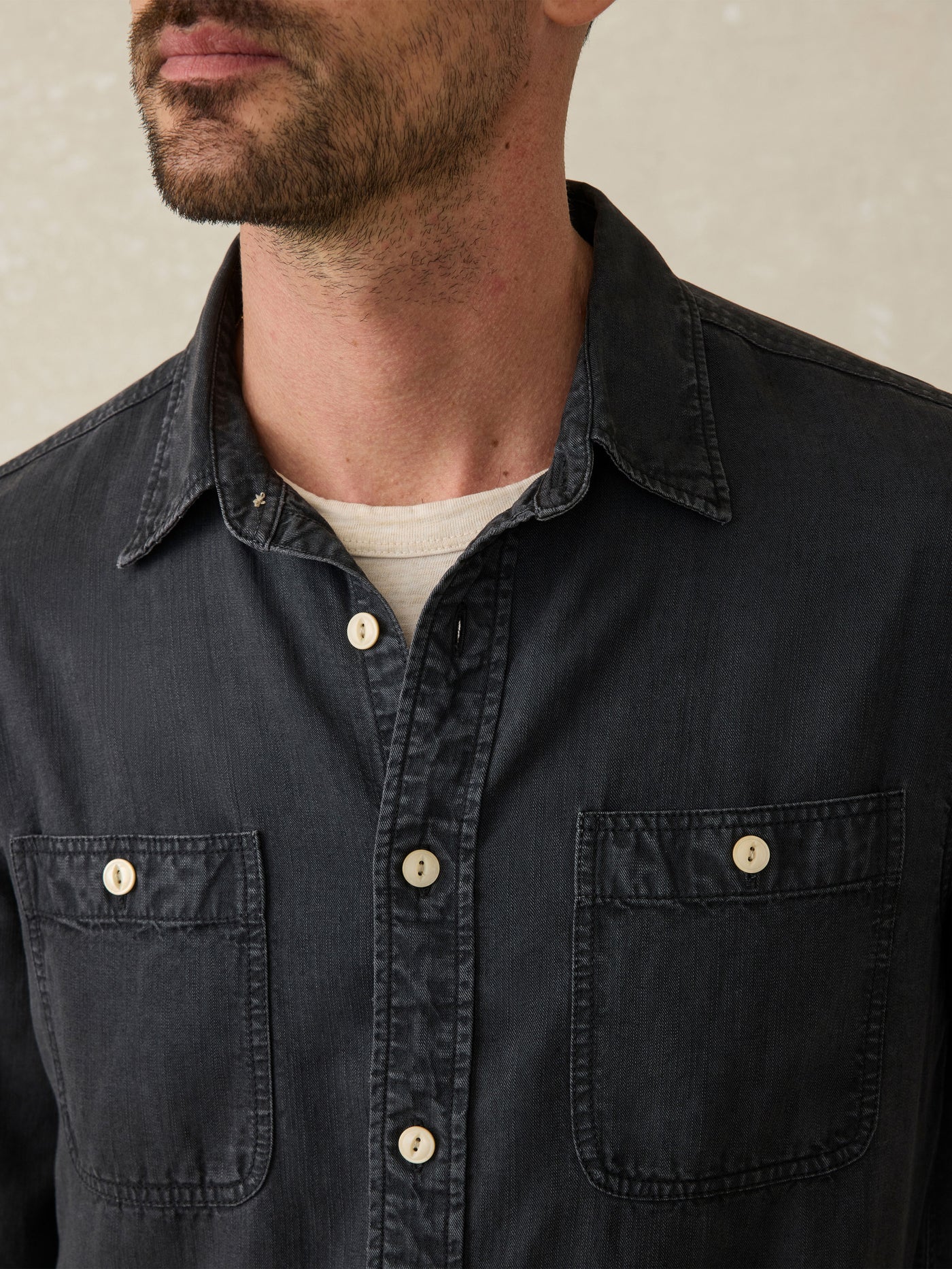 TRIED AND TRUE CHAMBRAY SHIRT - DURANGO BLACK