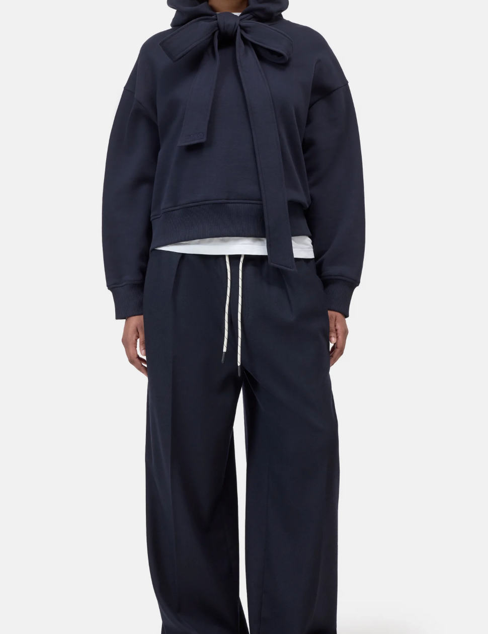 BOW TIE HOODIE - DARK NIGHT