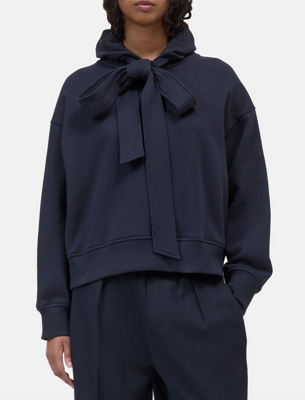 BOW TIE HOODIE - DARK NIGHT