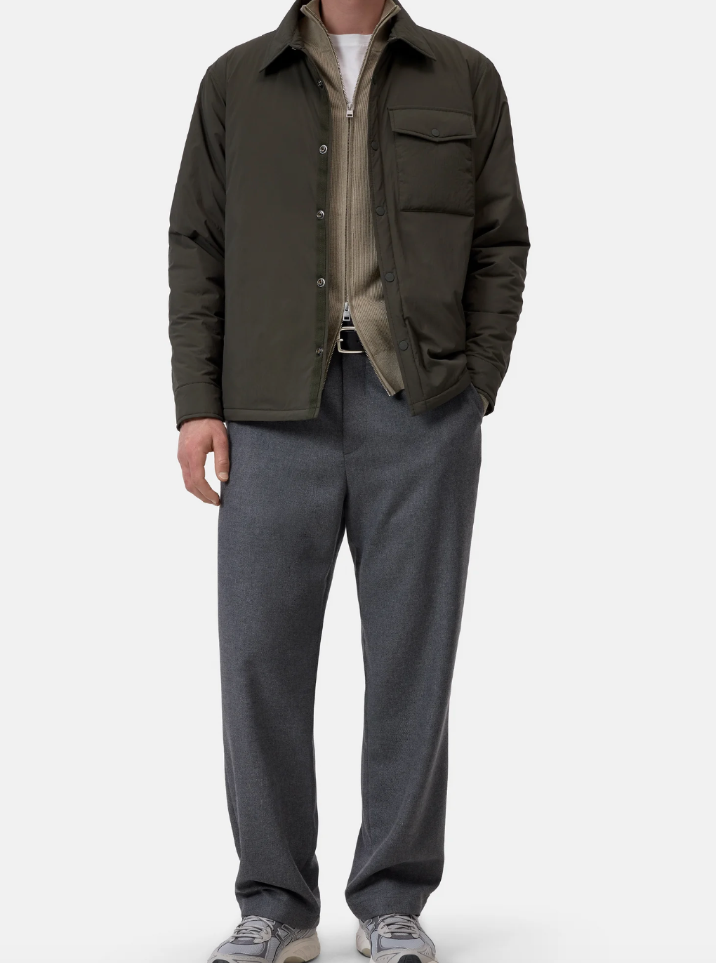 PADDED OVERSHIRT - OLIVE