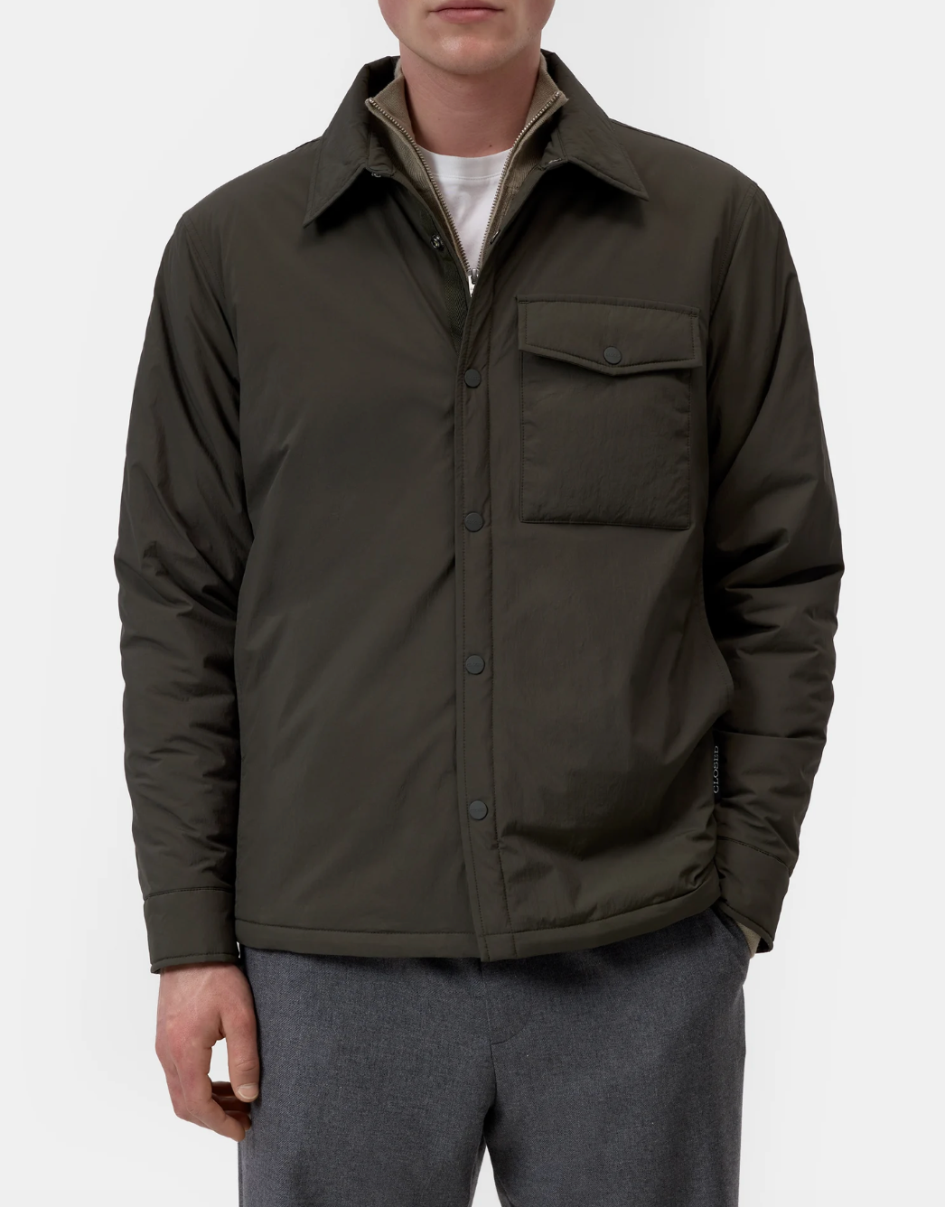 PADDED OVERSHIRT - OLIVE