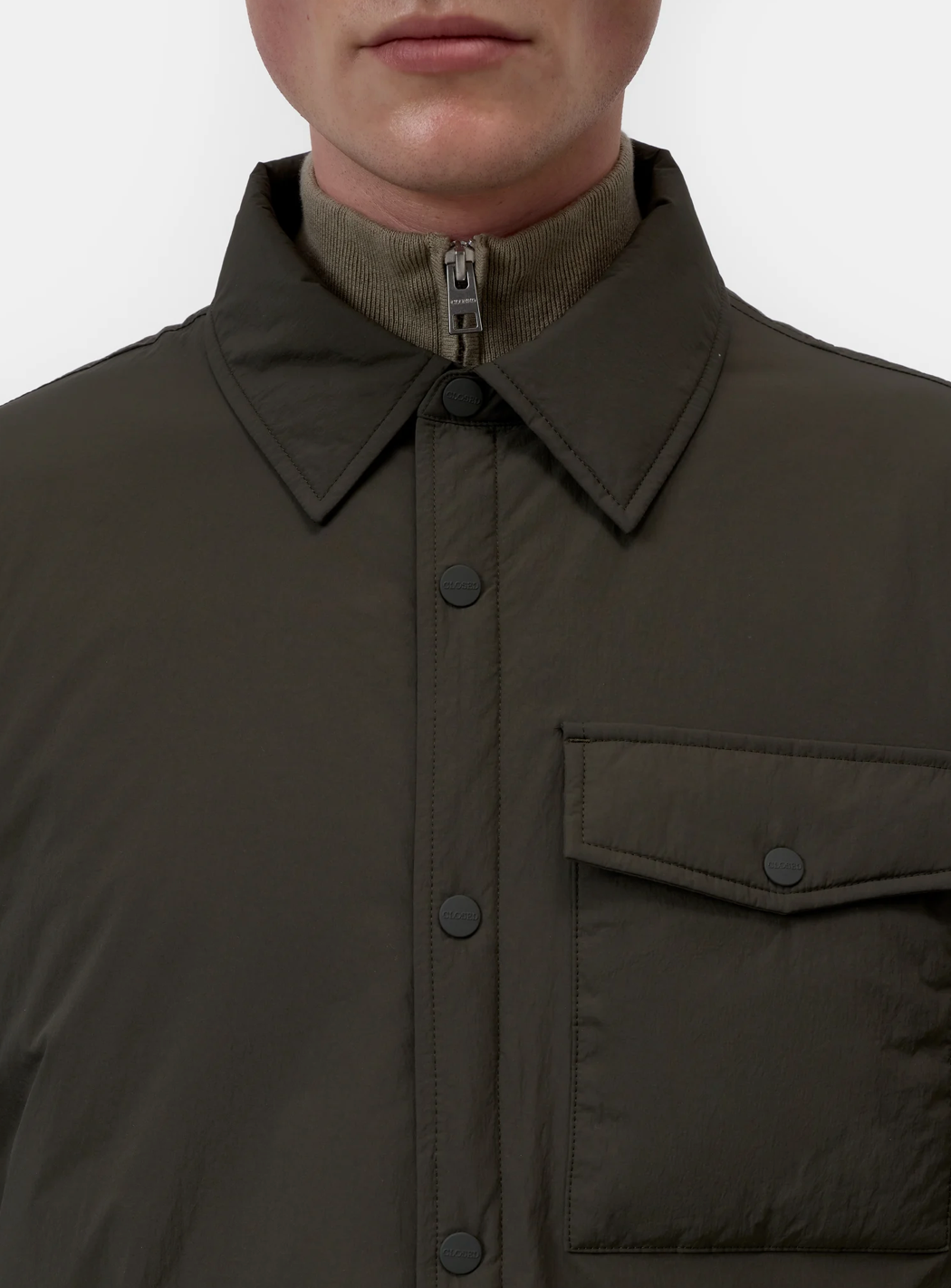 PADDED OVERSHIRT - OLIVE