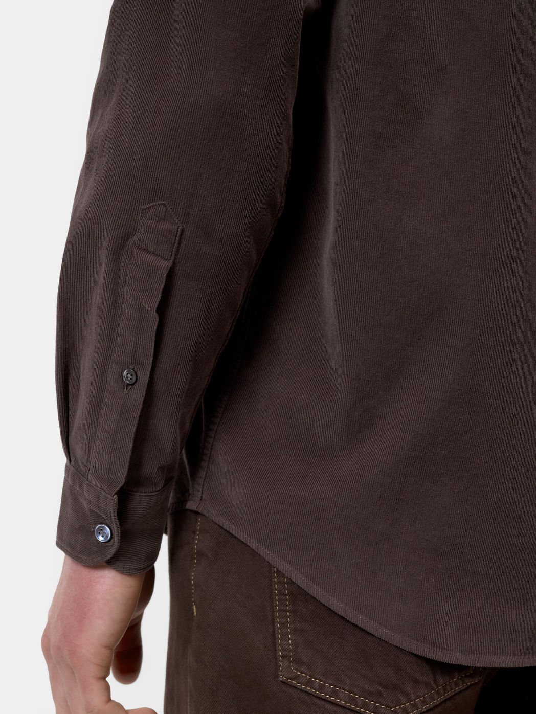BUTTON DOWN SHIRT - ESPRESSO BROWN