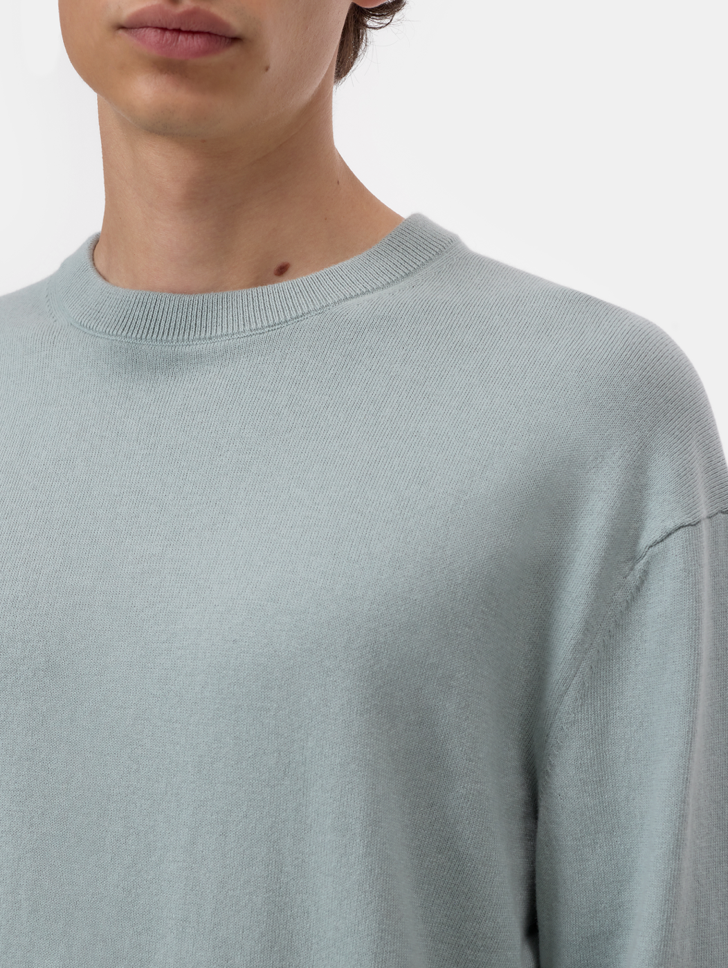 CREWNECK L/S SWEATER - DRIFT BLUE