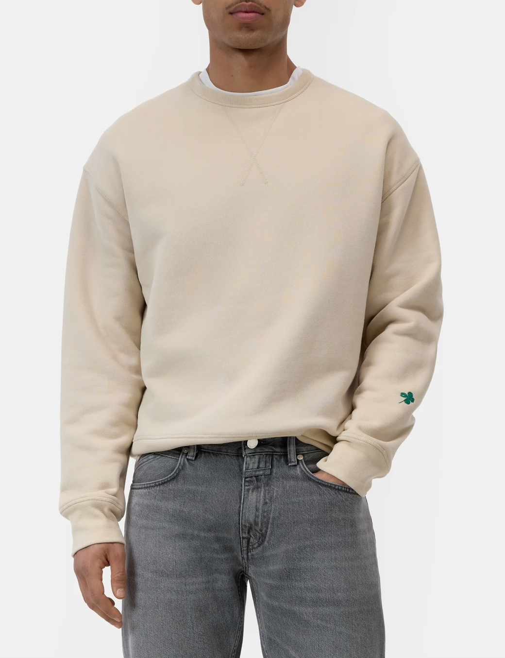 CREWNECK SWEATSHIRT - ALMOND CREAM