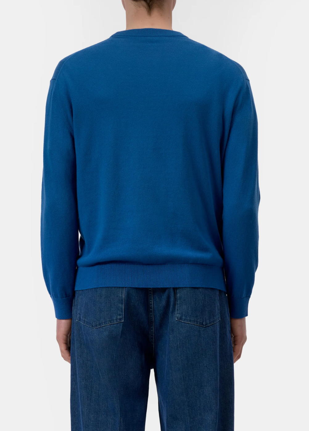 CREWNECK L/S SWEATER - HABOUR BLUE