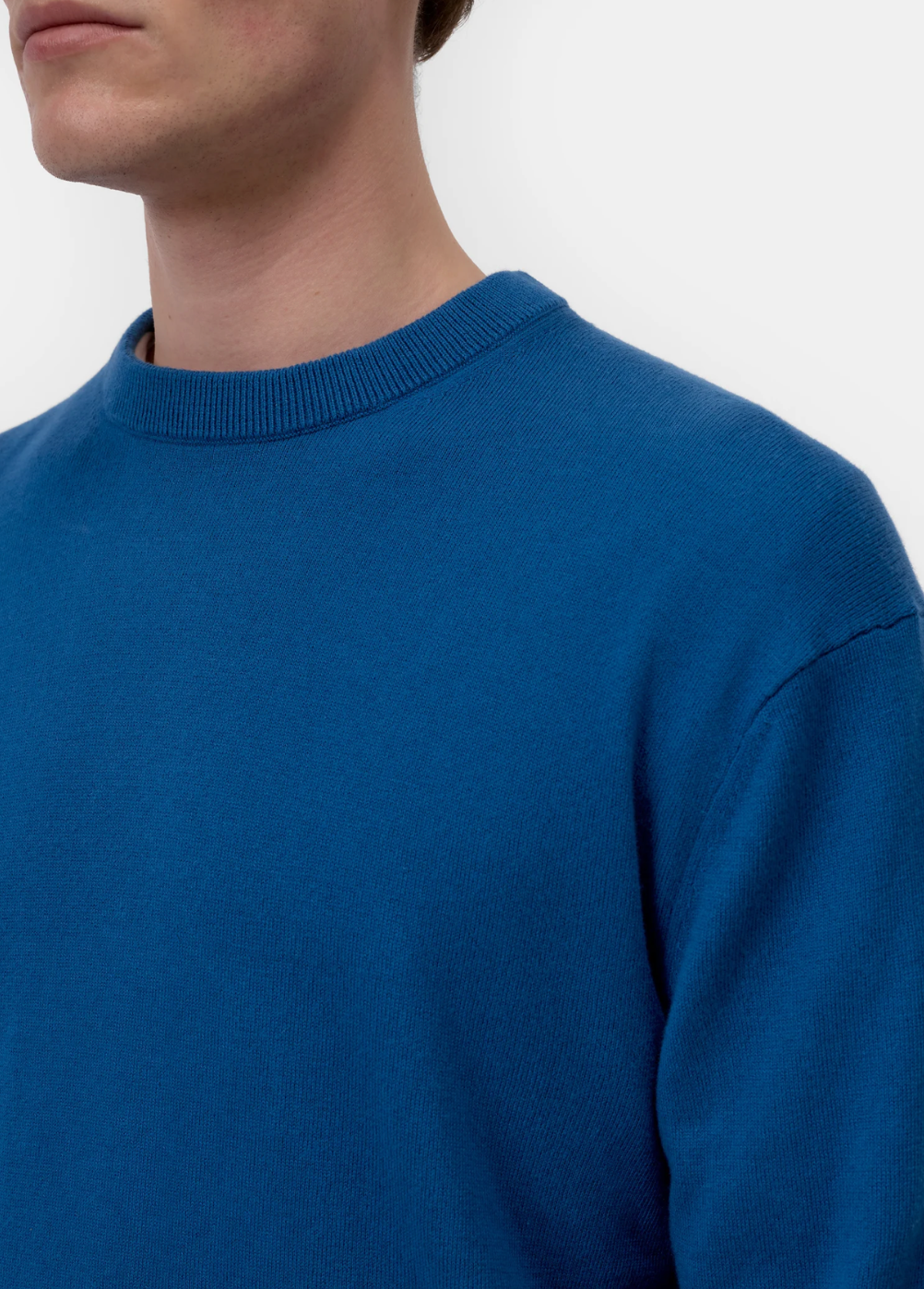 CREWNECK L/S SWEATER - HABOUR BLUE