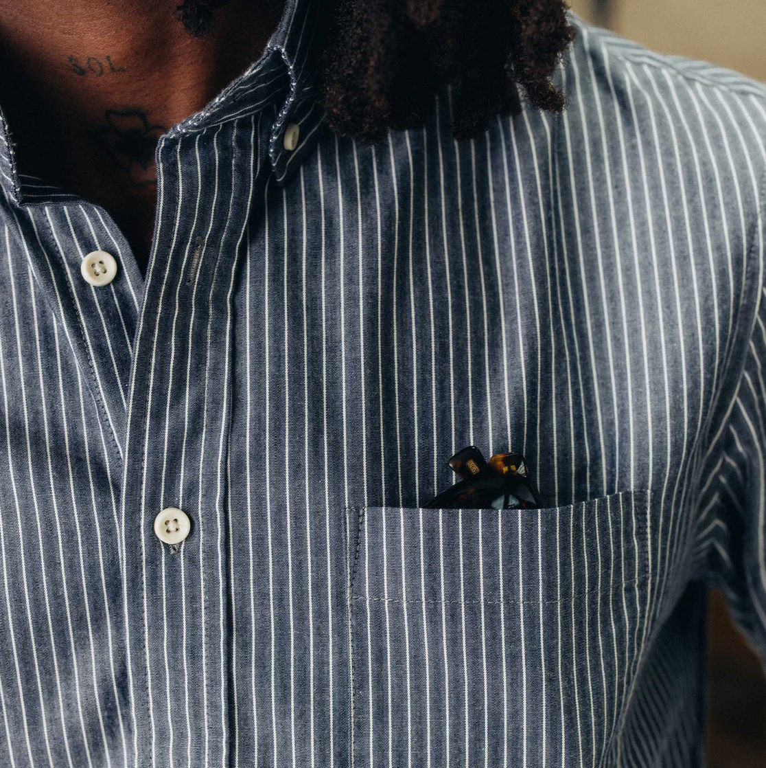 THE JACK SHIRT - RINSED INDIGO STRIPE