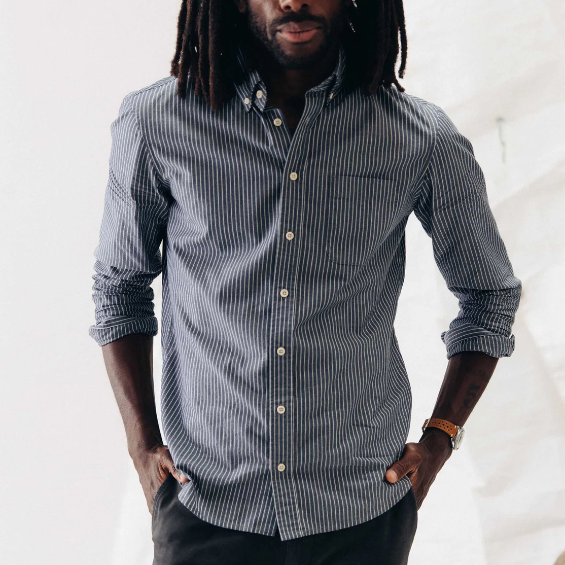 THE JACK SHIRT - RINSED INDIGO STRIPE