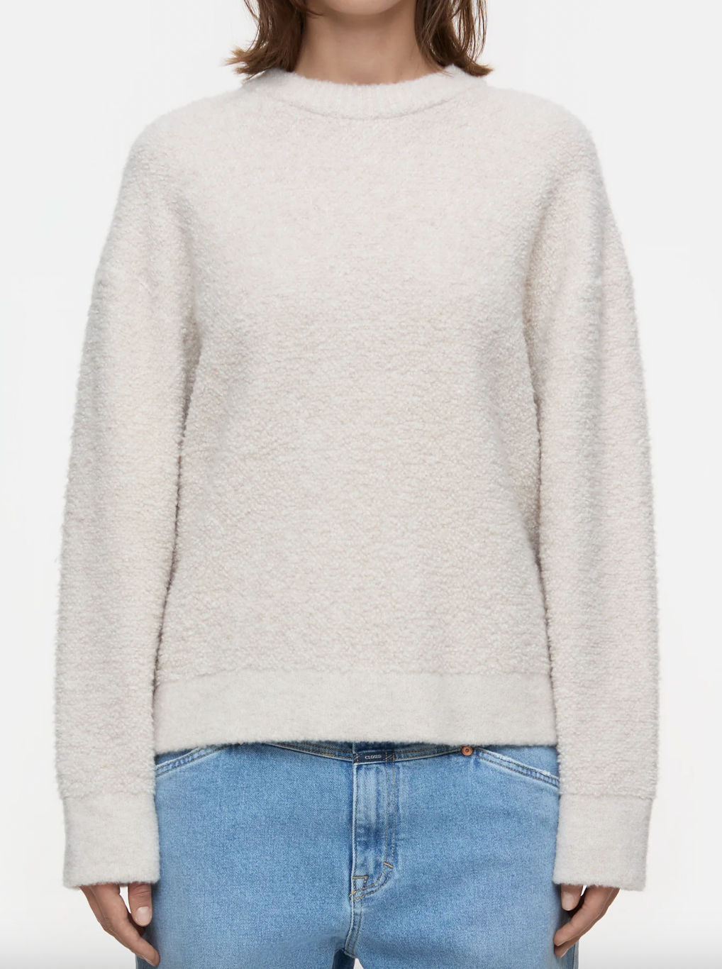 BOUCLE SWEATER - PEARL