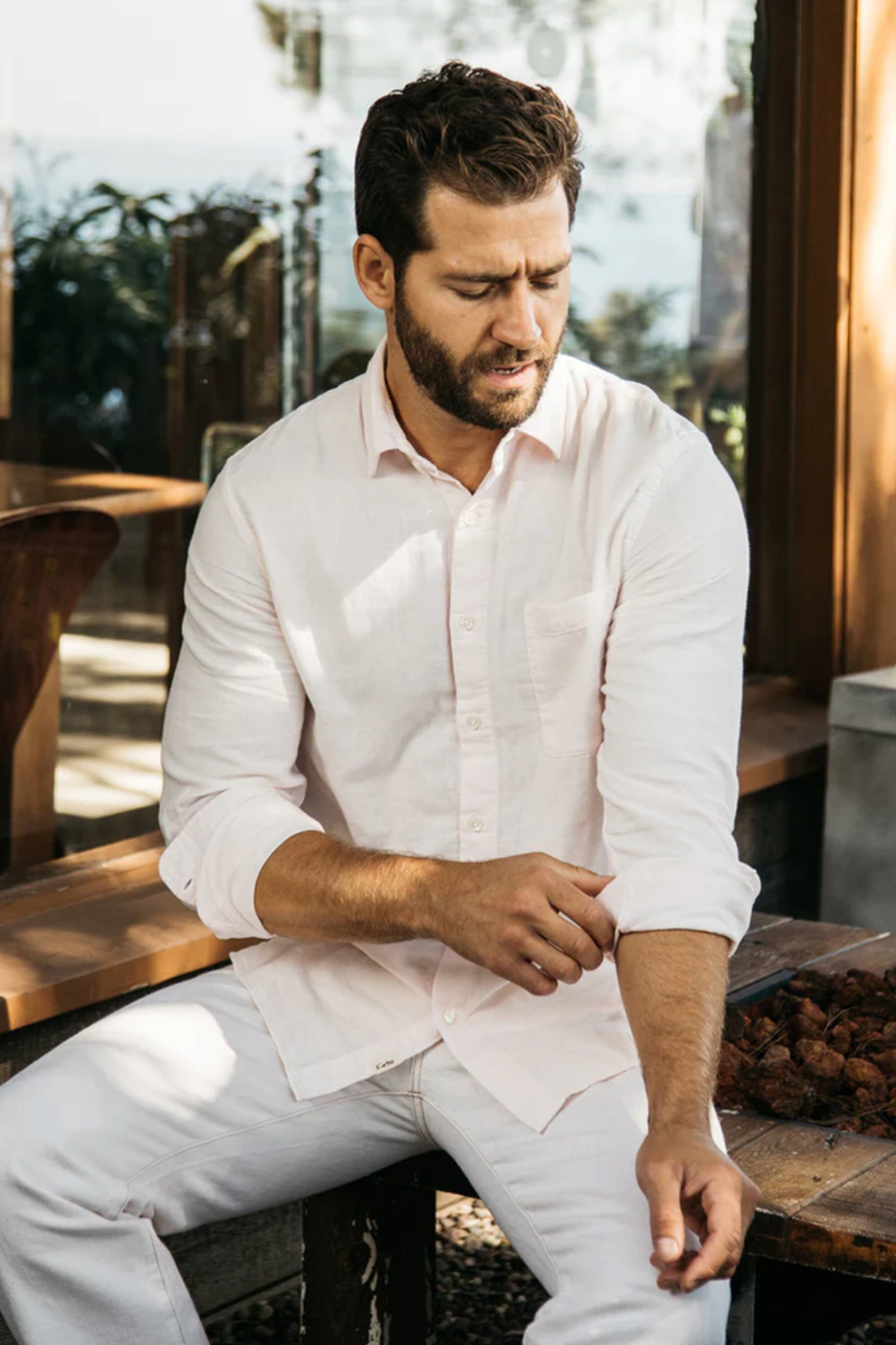 THE RIPPER L/S SHIRT GAUZE - FRESH PINK