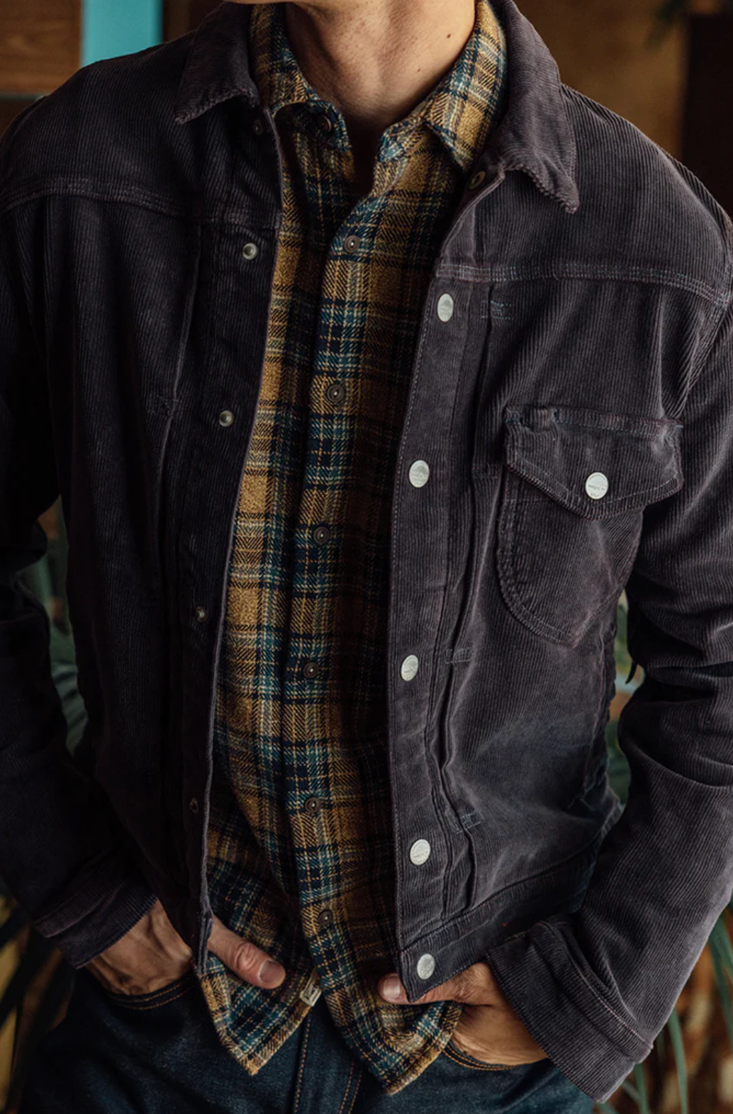 THE BLADE JACKET - CHARCOAL CORD