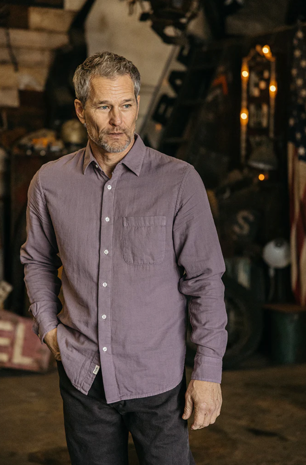 THE RIPPER L/S SHIRT - PLUM GAUZE