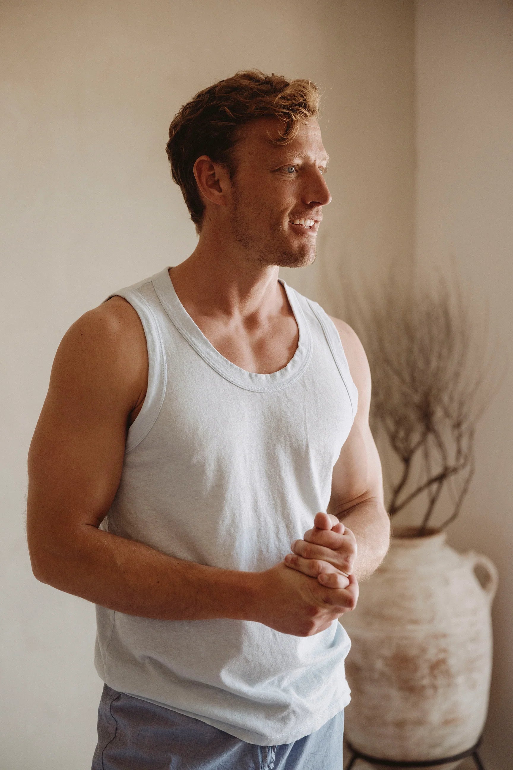 ORGANIC COTTON HEMP TANK - WHITE