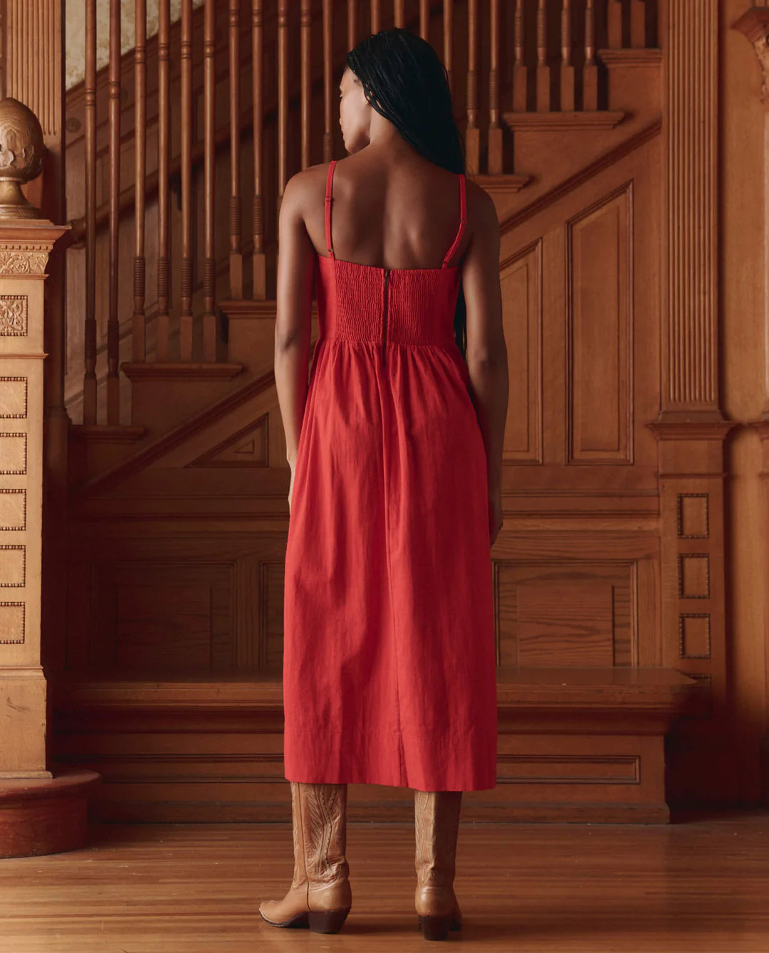 THE VERSE DRESS - HOT RED