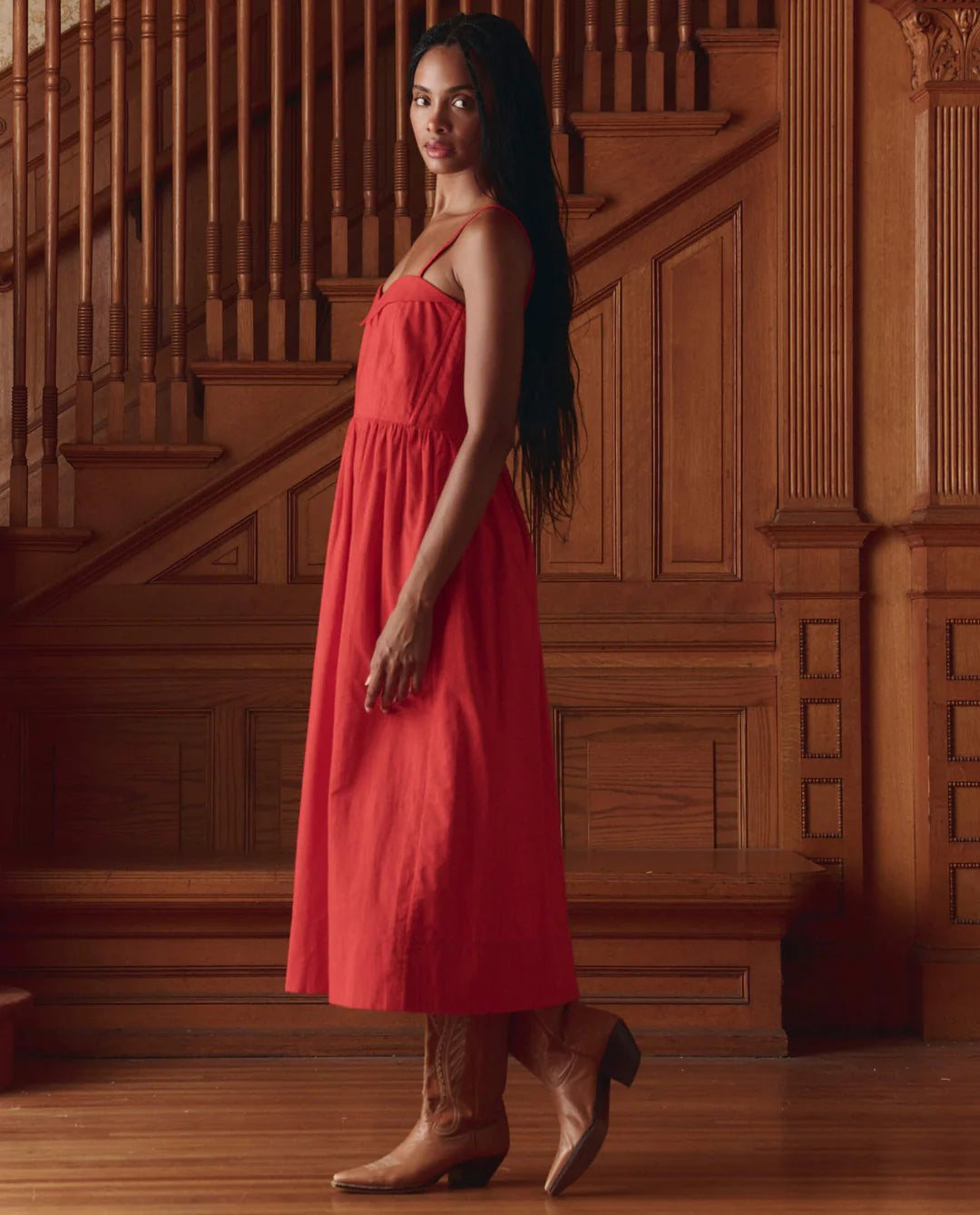 THE VERSE DRESS - HOT RED