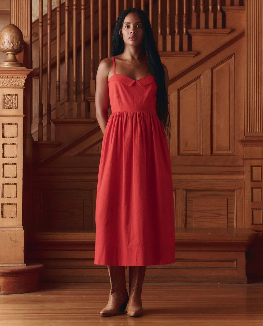 THE VERSE DRESS - HOT RED
