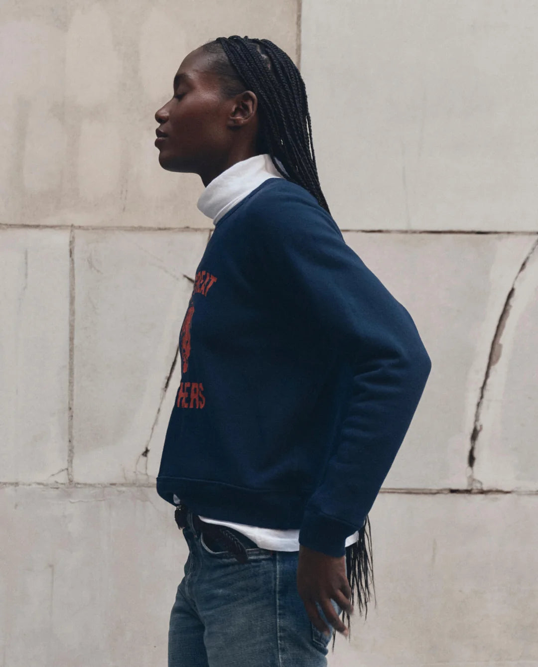 THE FLEECE ROOKIE SWEATSHIRT W/ PANTHER - TRUE NAVY