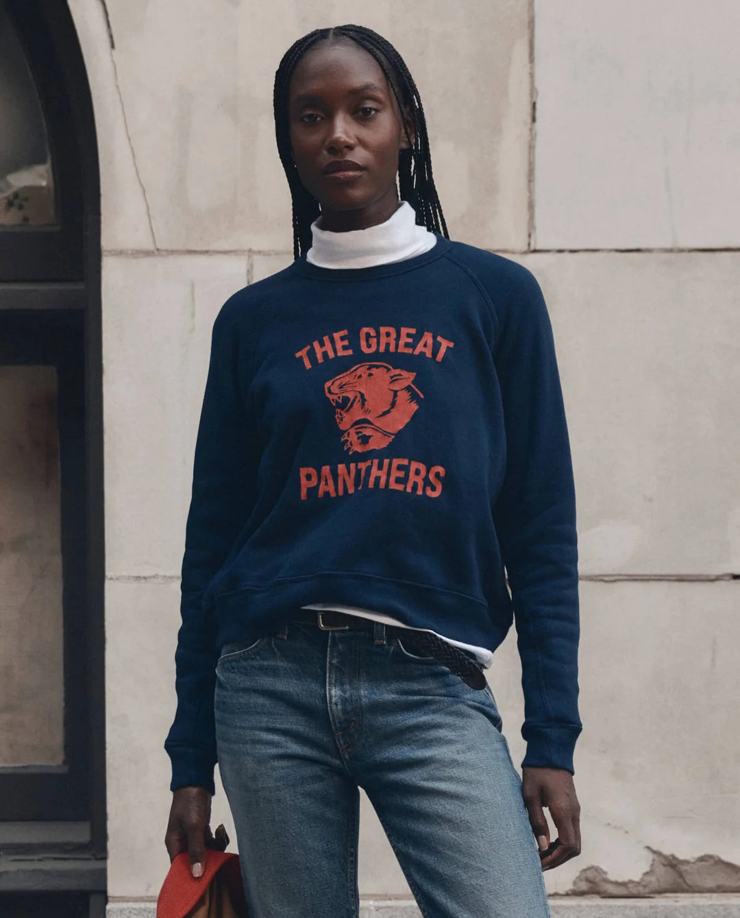 THE FLEECE ROOKIE SWEATSHIRT W/ PANTHER - TRUE NAVY