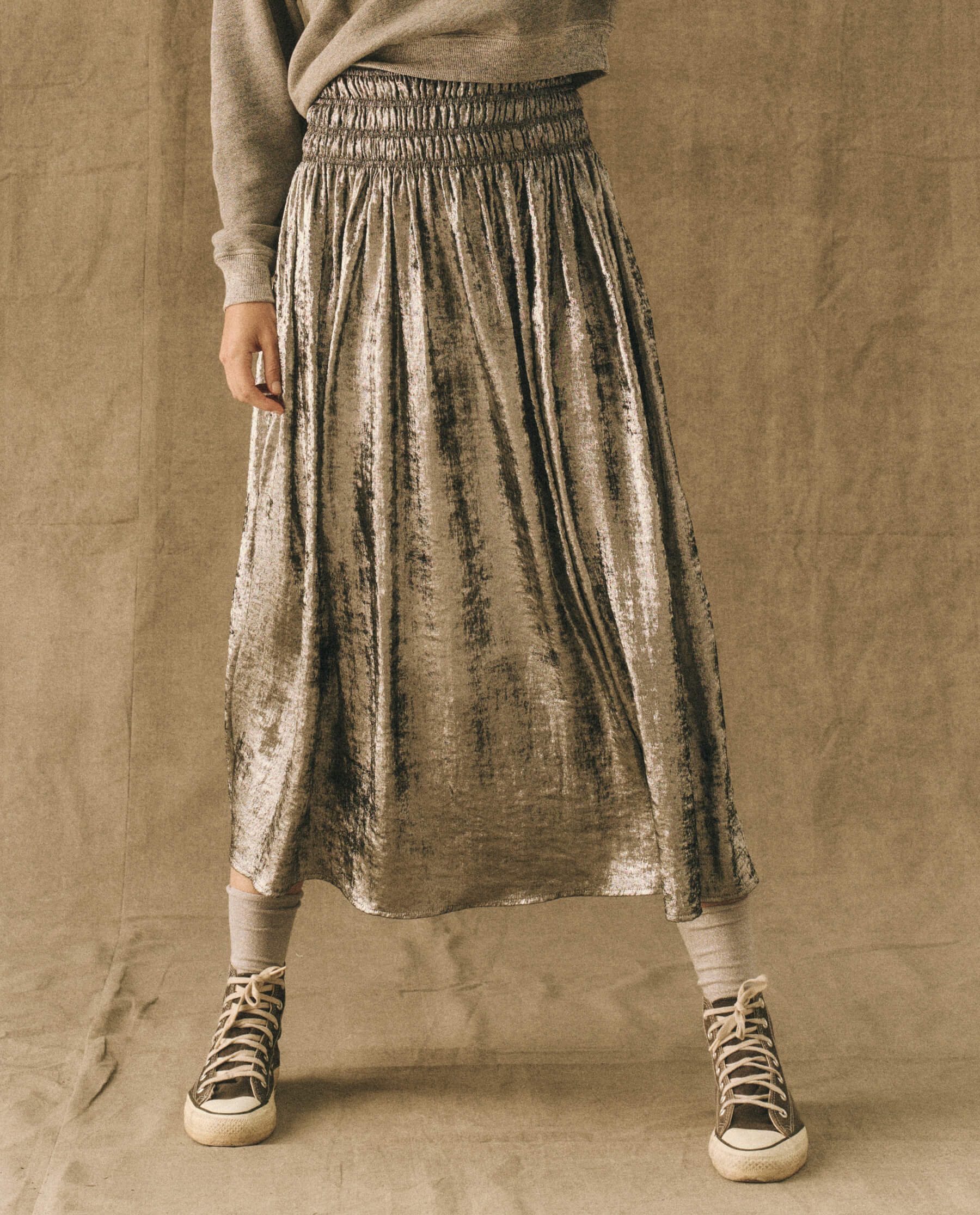 THE VIOLA SKIRT - SILVER